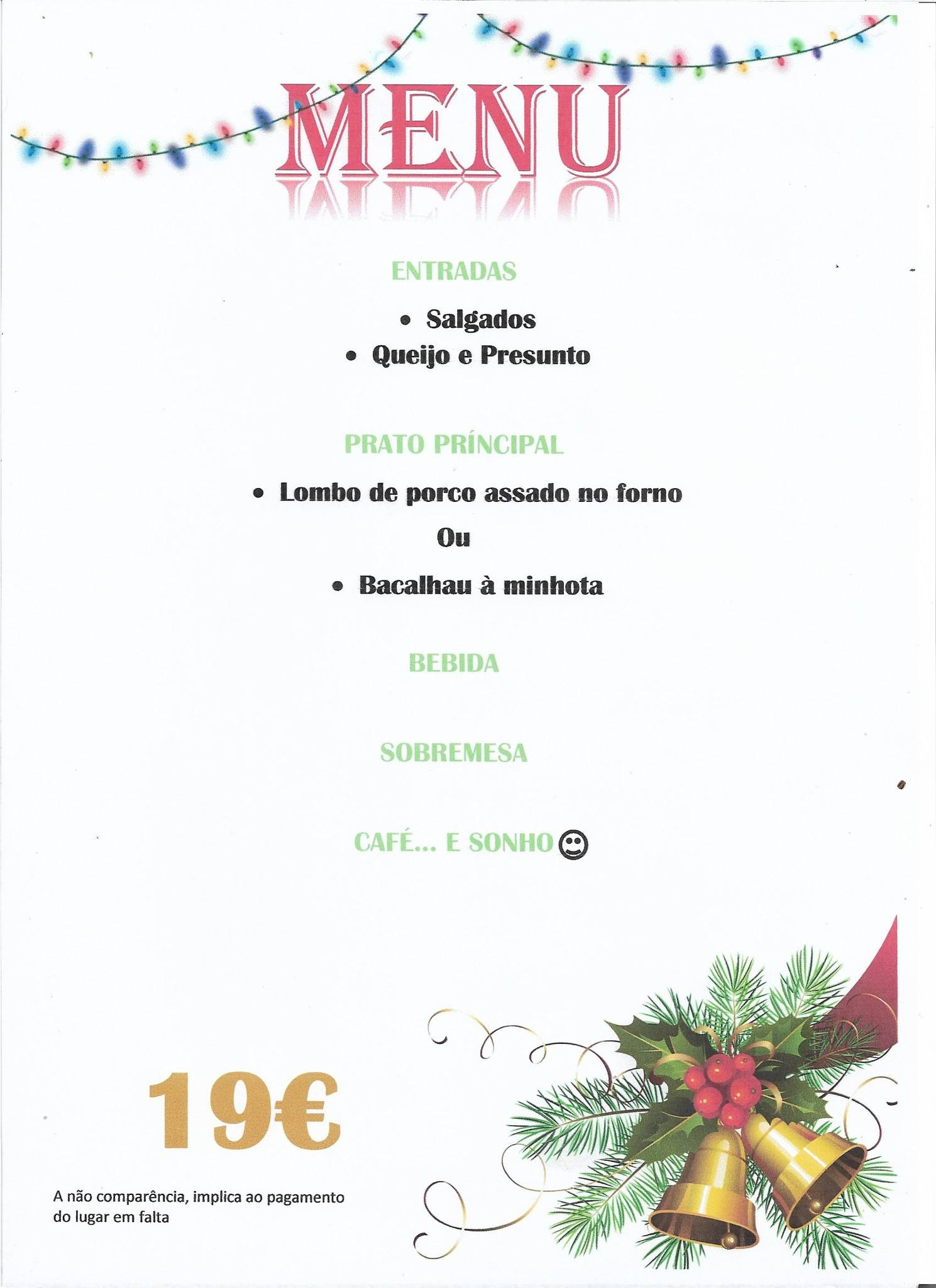 Restaurante Beira Rio меню