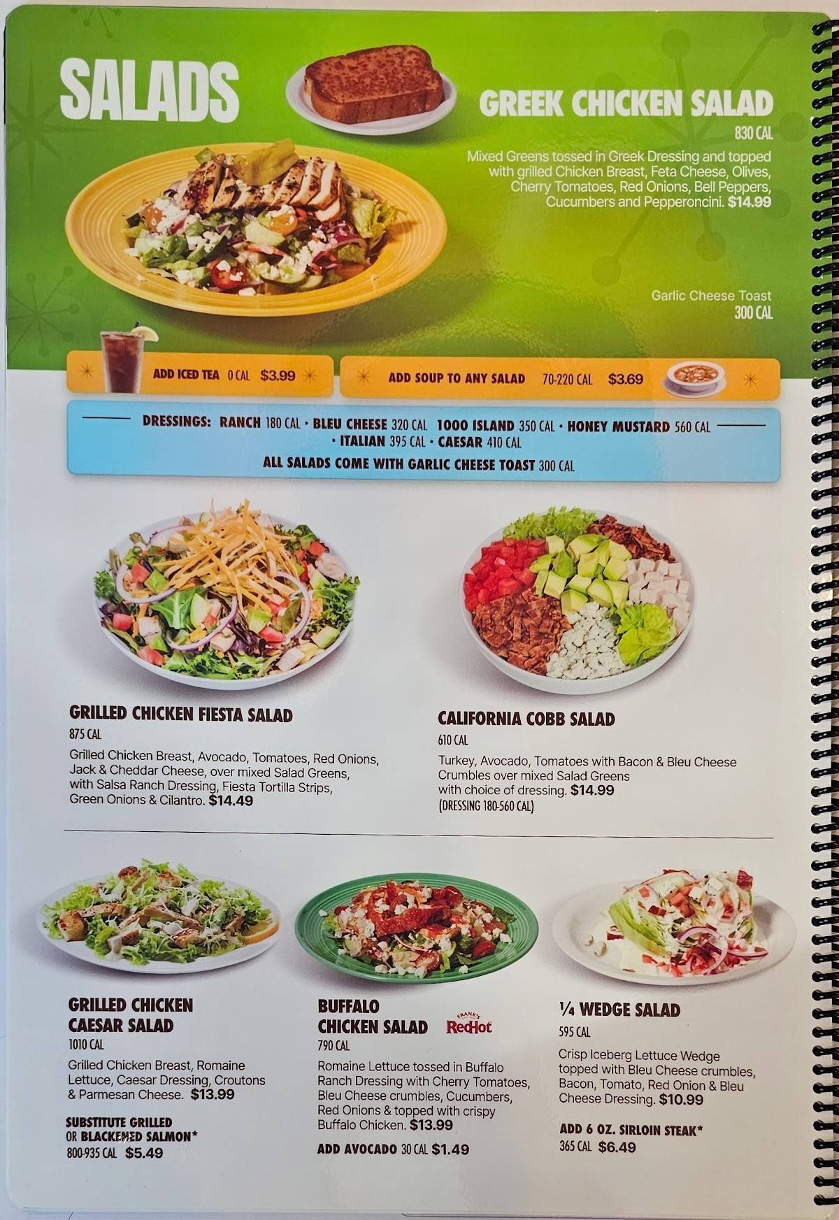 NORMS Restaurant меню