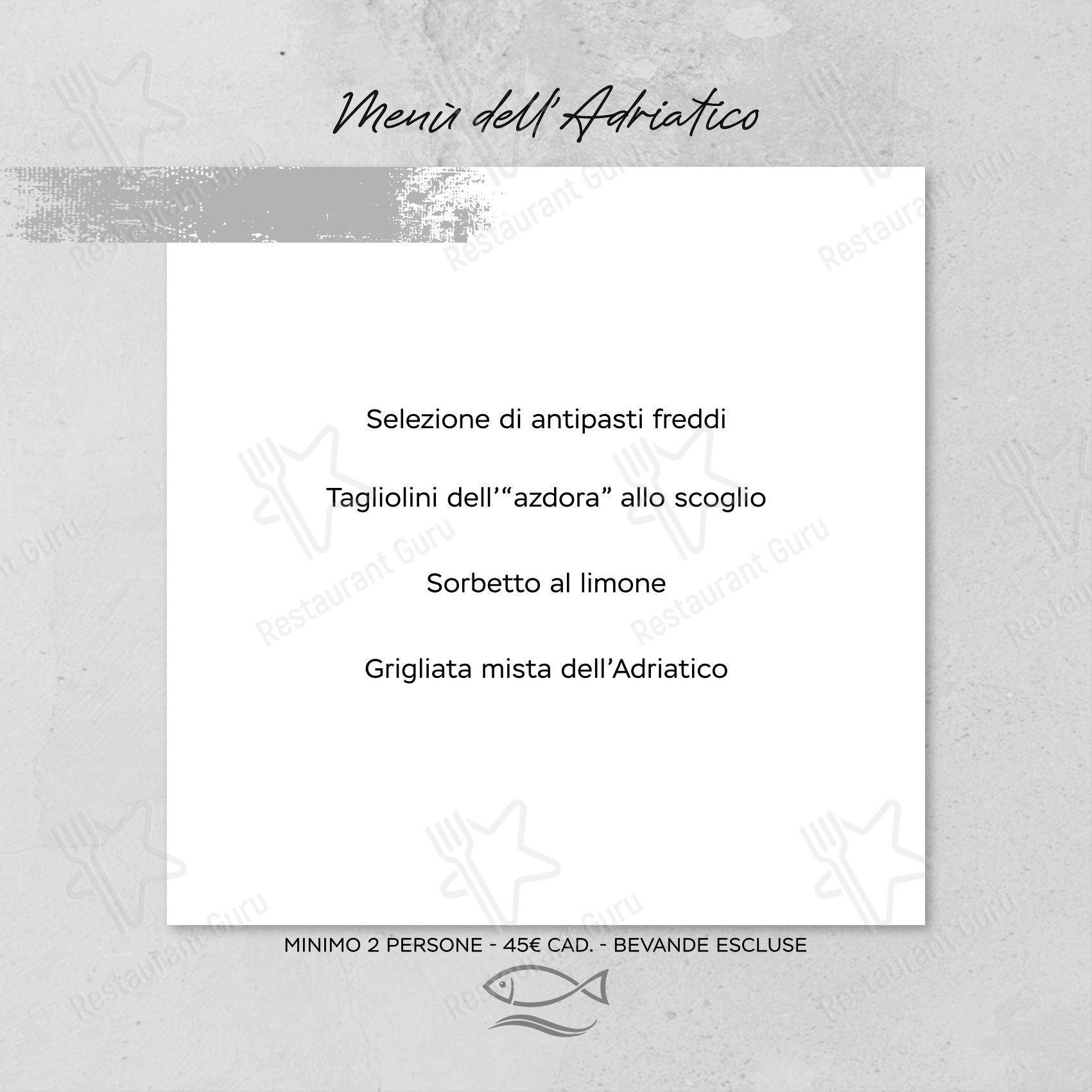 菜单 ресторана Ristorante Al Moccolo в Римини