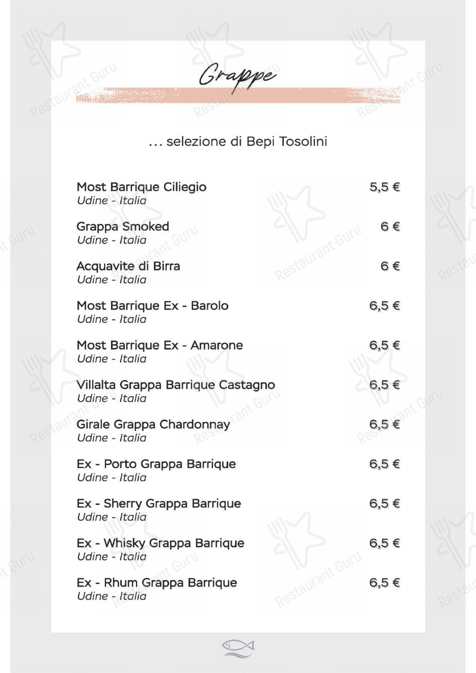 Меню ресторана Ristorante Al Moccolo - Меню