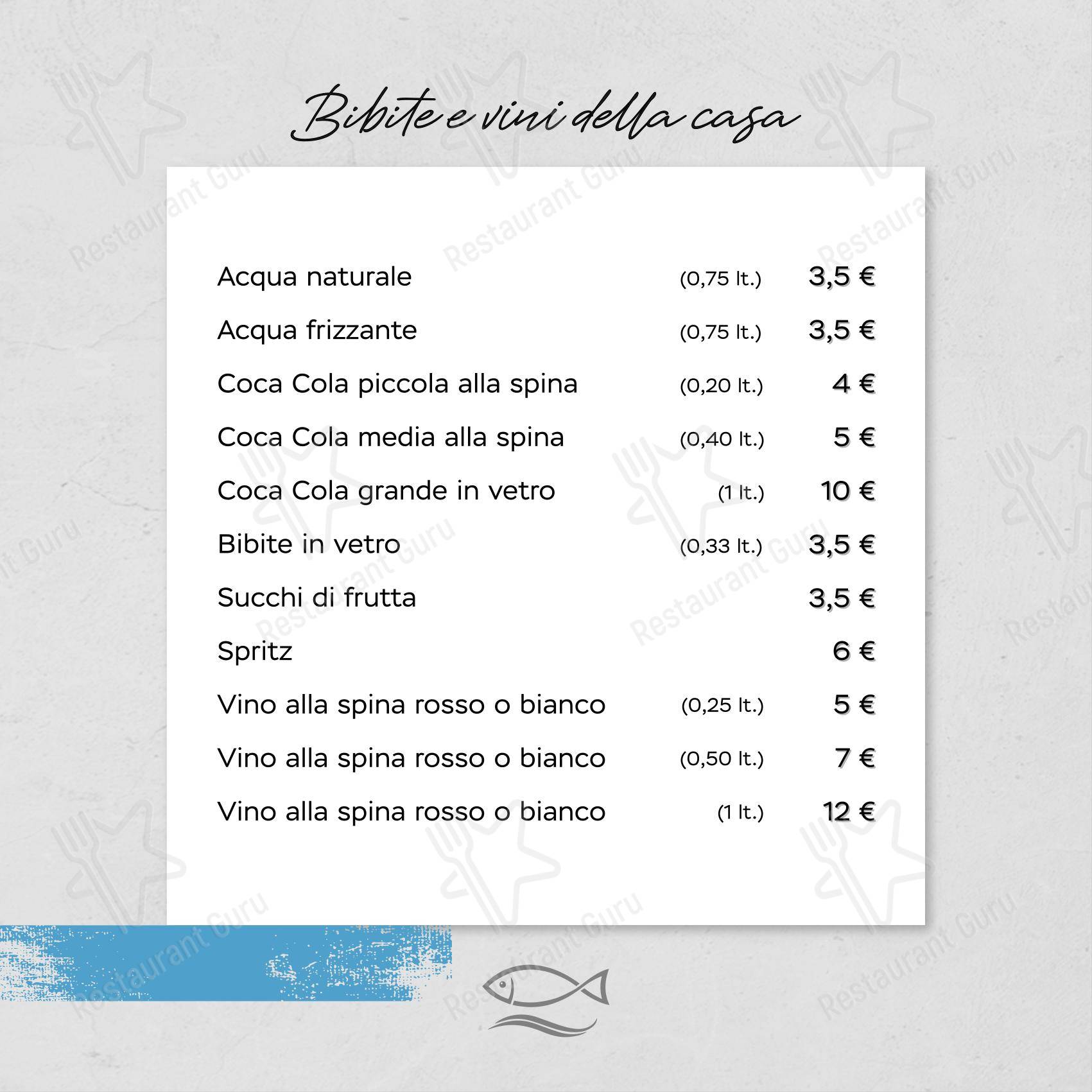 菜单 ресторана Ristorante Al Moccolo в Римини