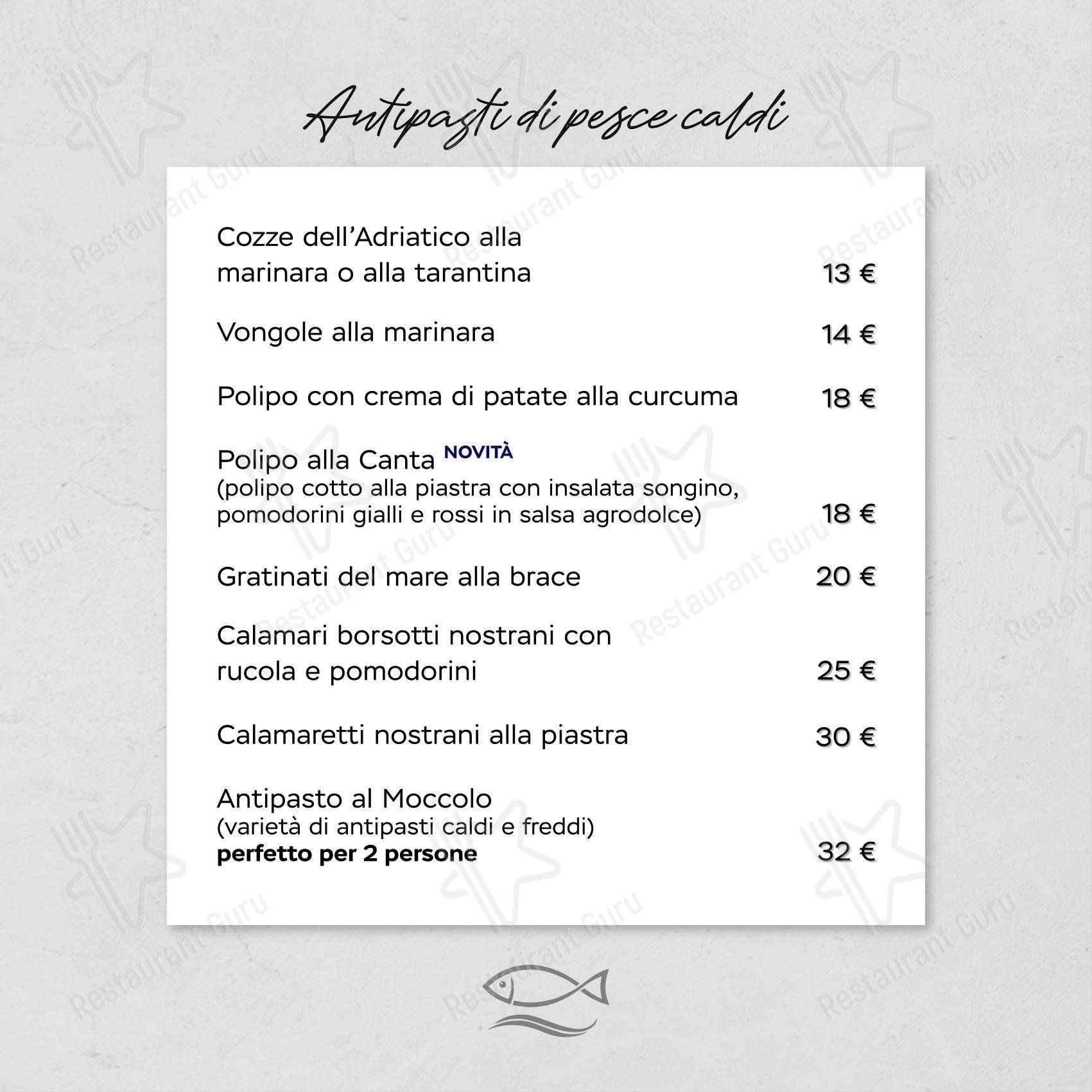 Меню ресторана Ristorante Al Moccolo - 菜单