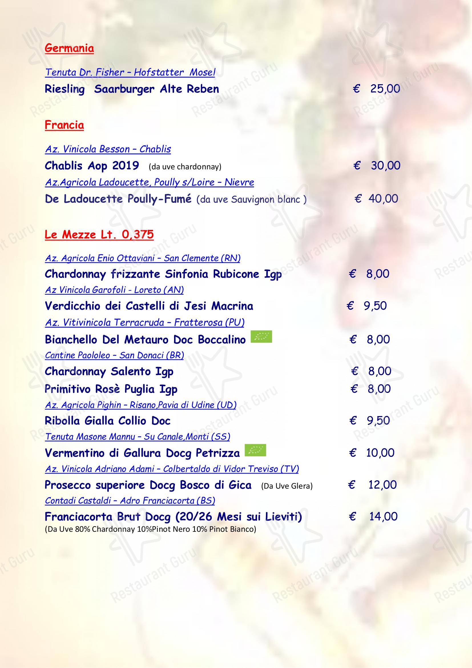 Ristorante Pizzeria Altamarea в Торре Педрере - Коктейльная карта
