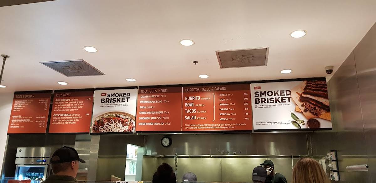 Chipotle Mexican Grill меню