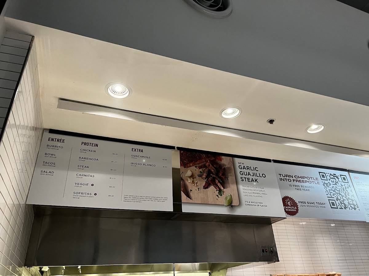 Chipotle Mexican Grill меню