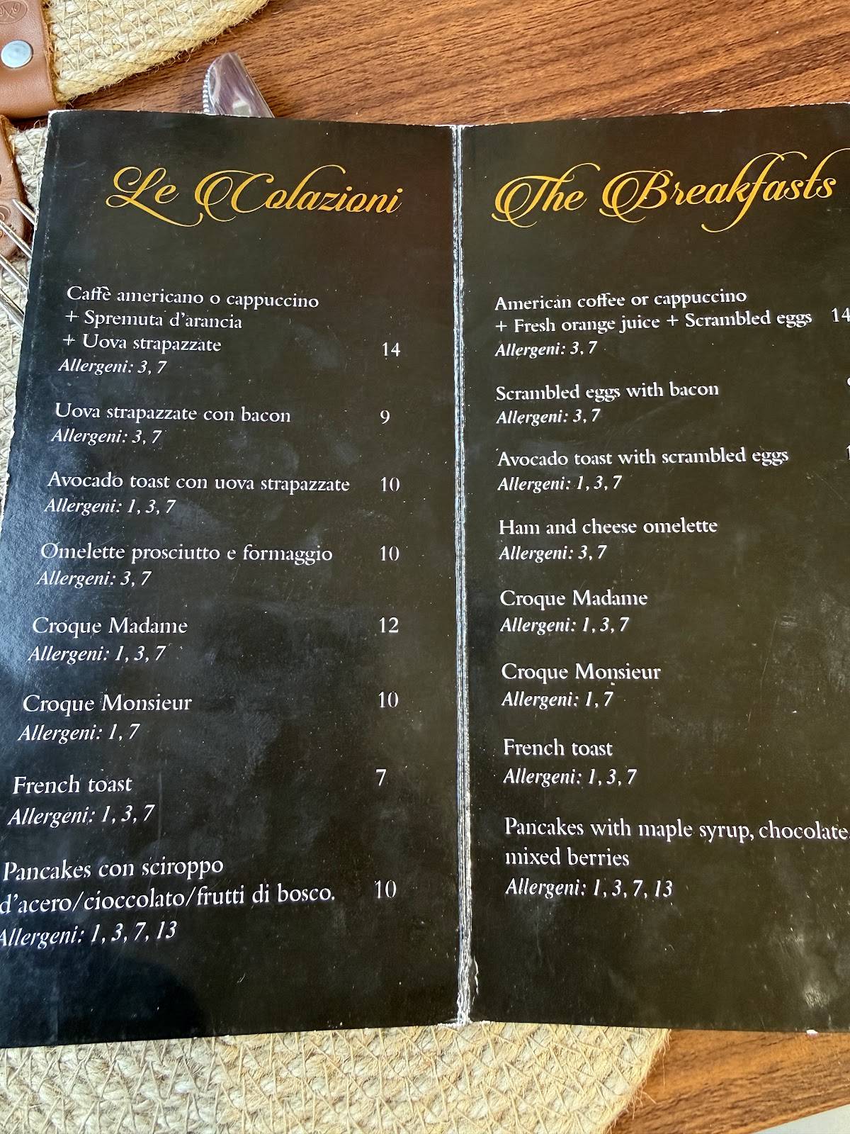 Gran Caffè Tritone меню