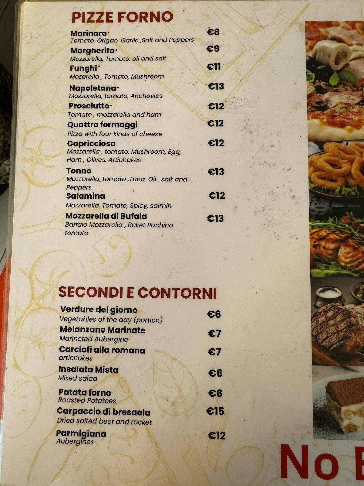 Bar & Restaurant меню
