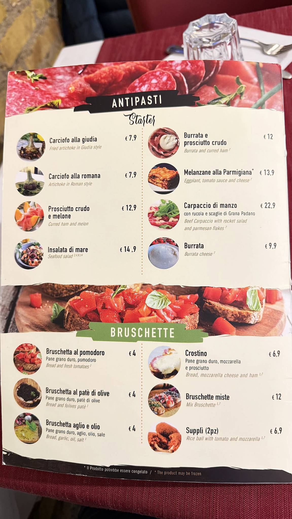 Barrique Ristorante меню