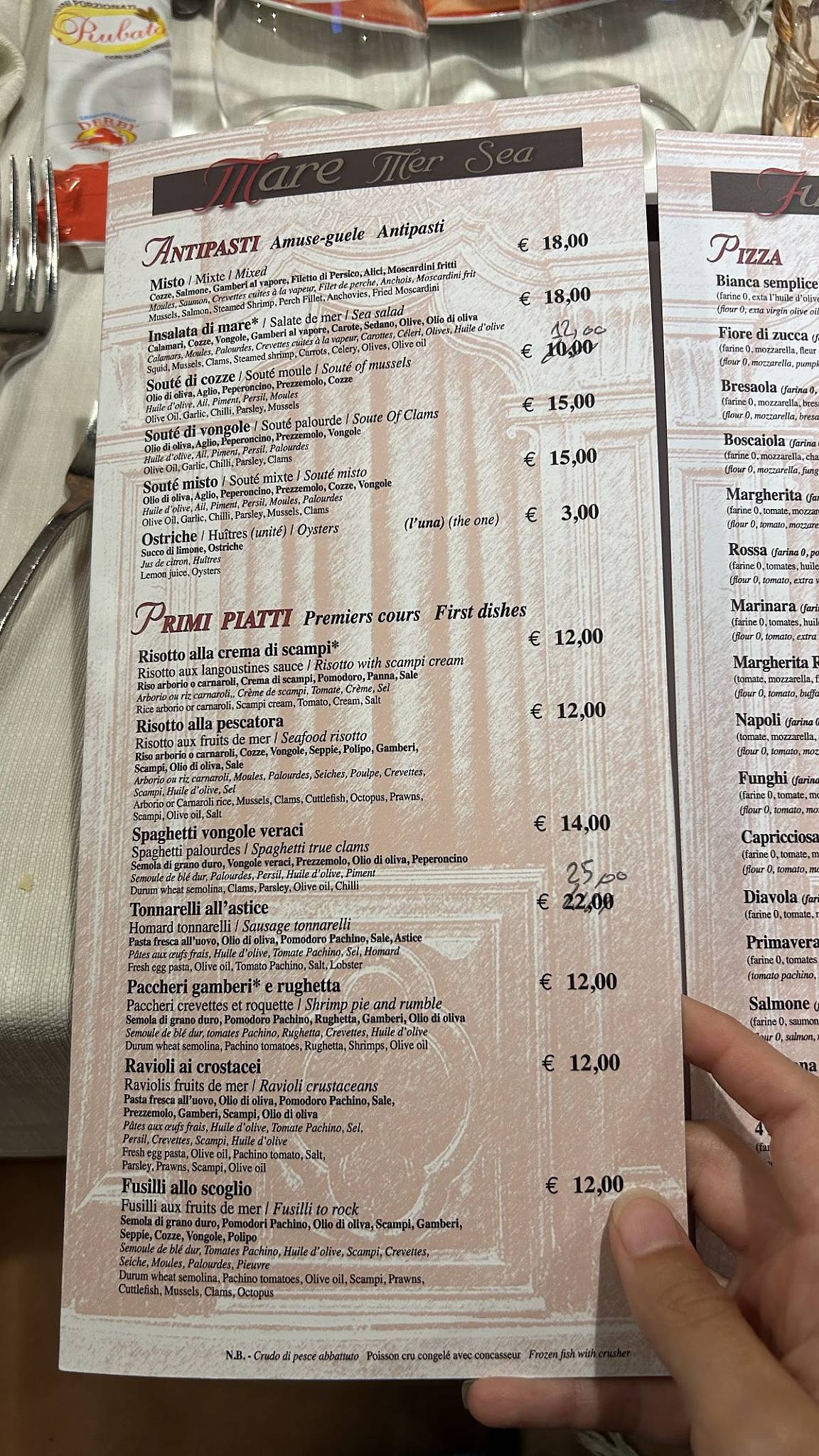 Ristorante Al Confessionale меню