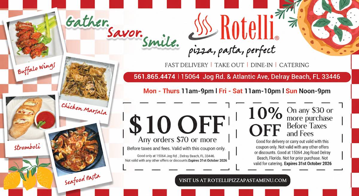 Rotelli Pizza & Pasta меню