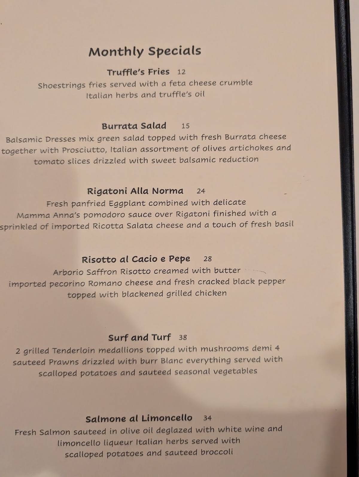 Rustico Ristorante & Pizzeria меню
