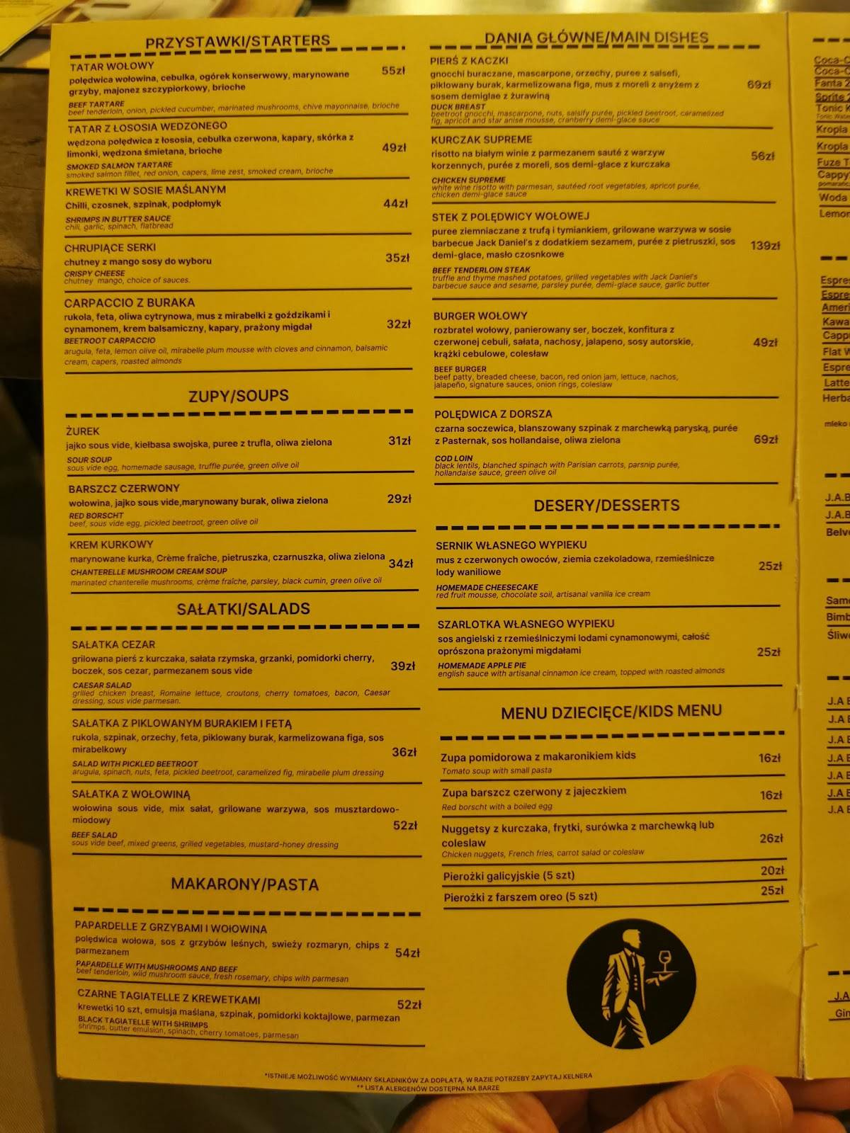 Restauracja Rozchodniaczek меню
