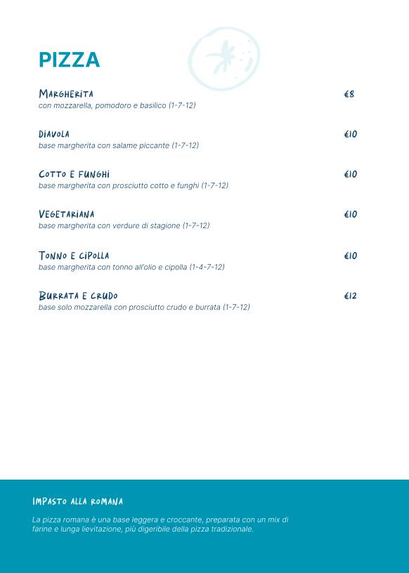 Sabbia Bianca Rimini Ristorante меню