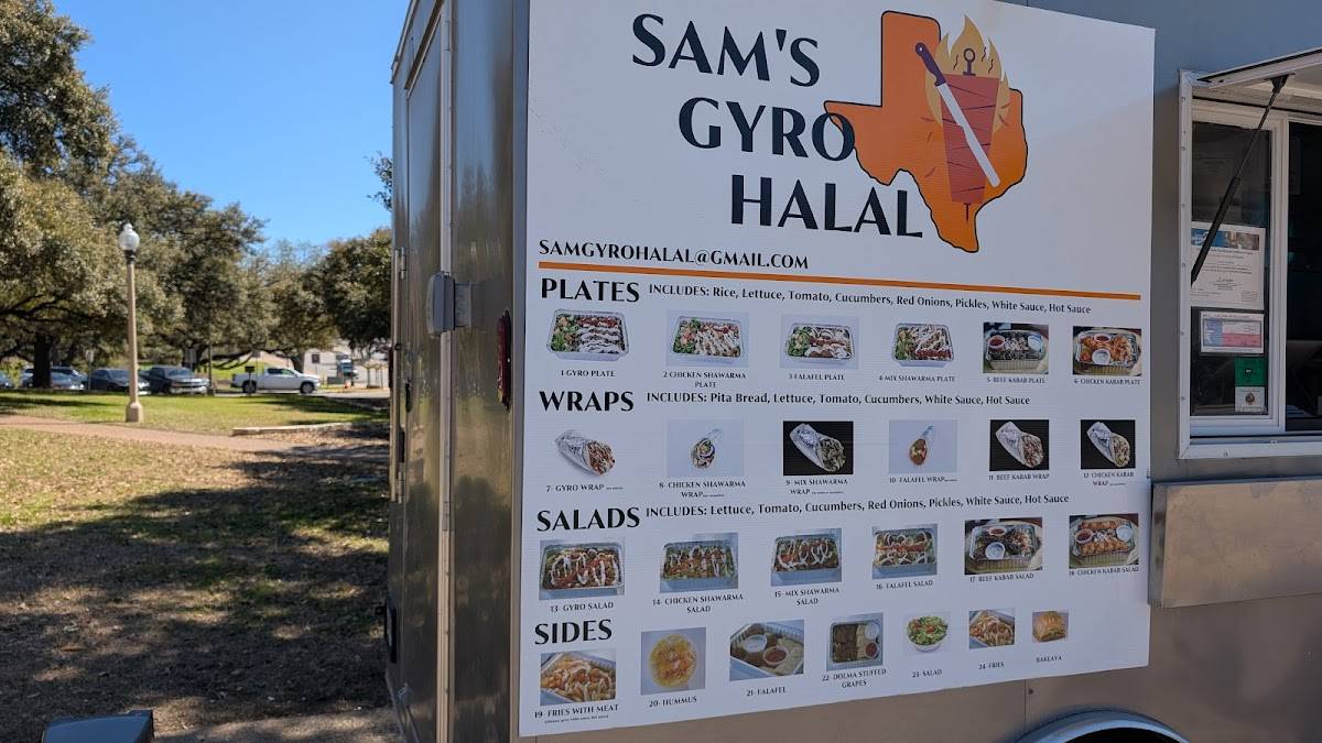 Sam Gyro Halal меню