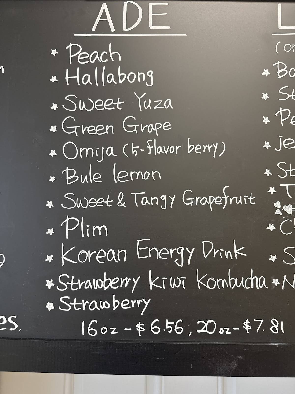 Twinkle Cafe меню