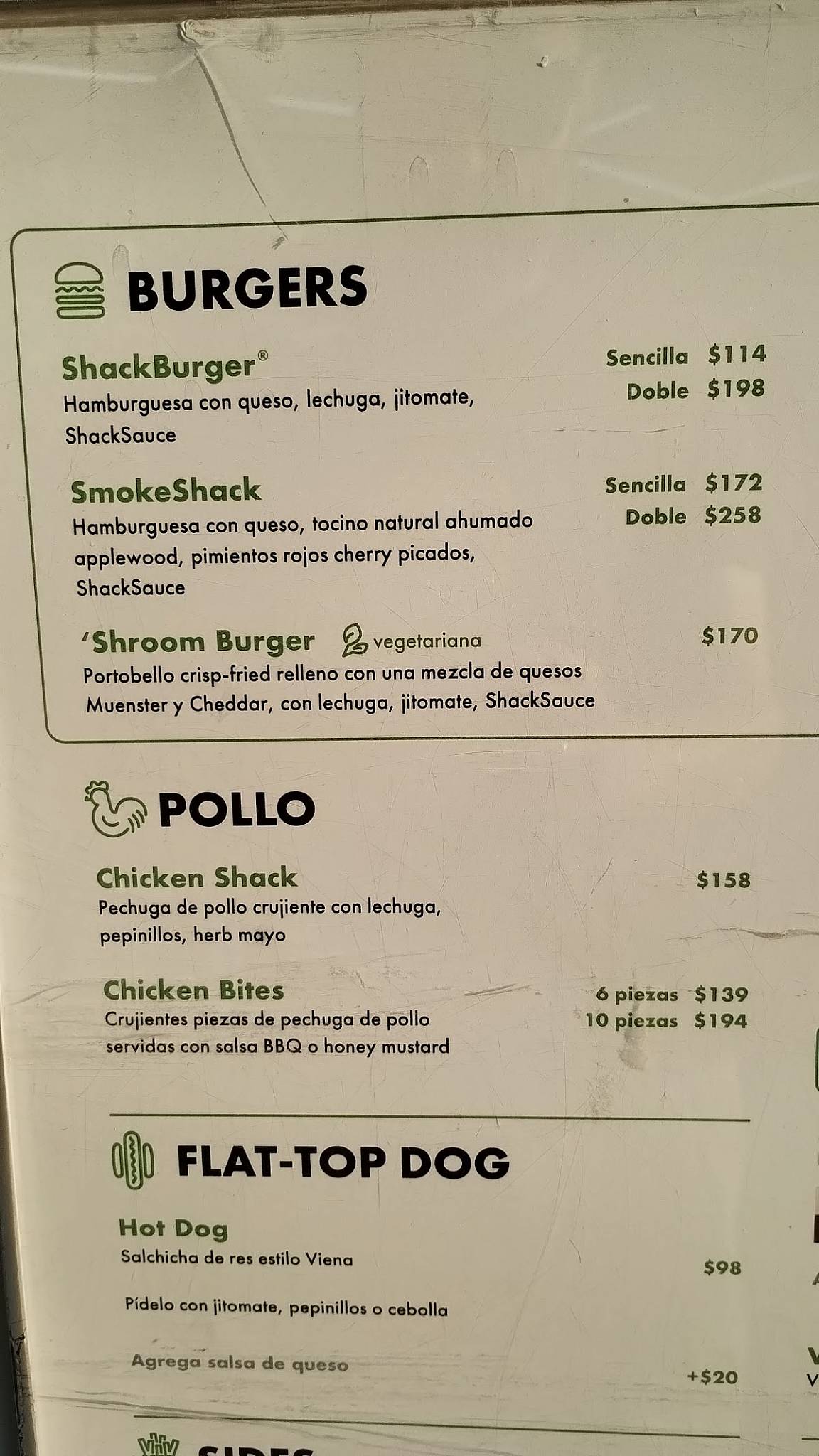 Shake Shack Angelópolis меню