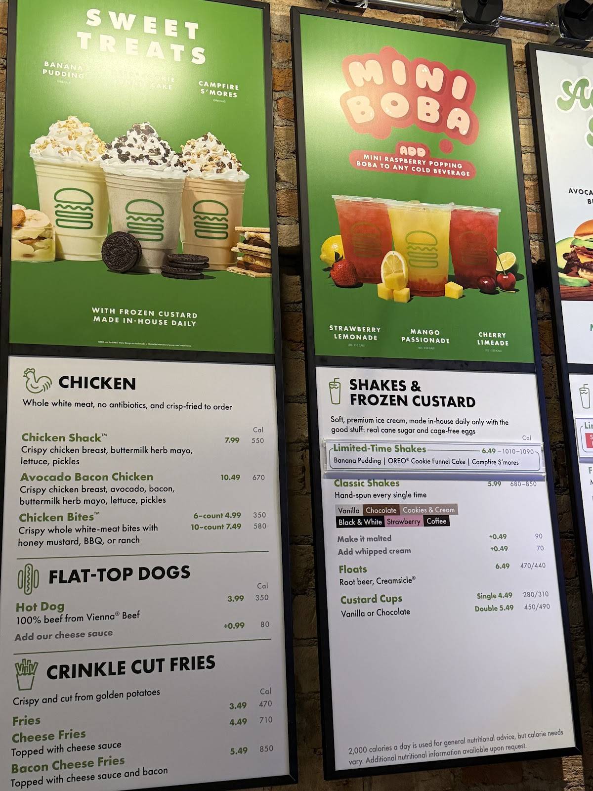 Shake Shack The School Yard меню
