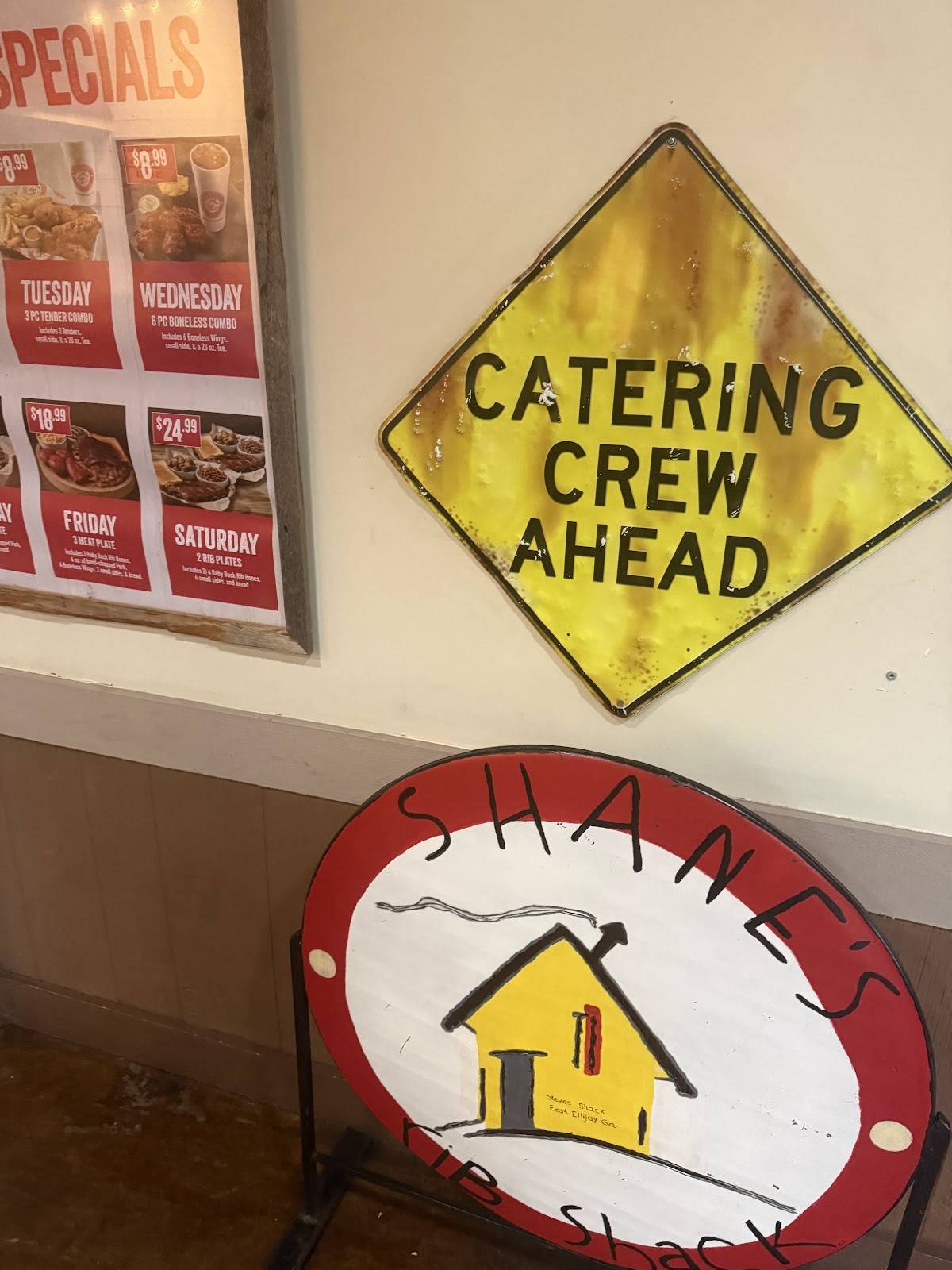 Shane's Rib Shack меню