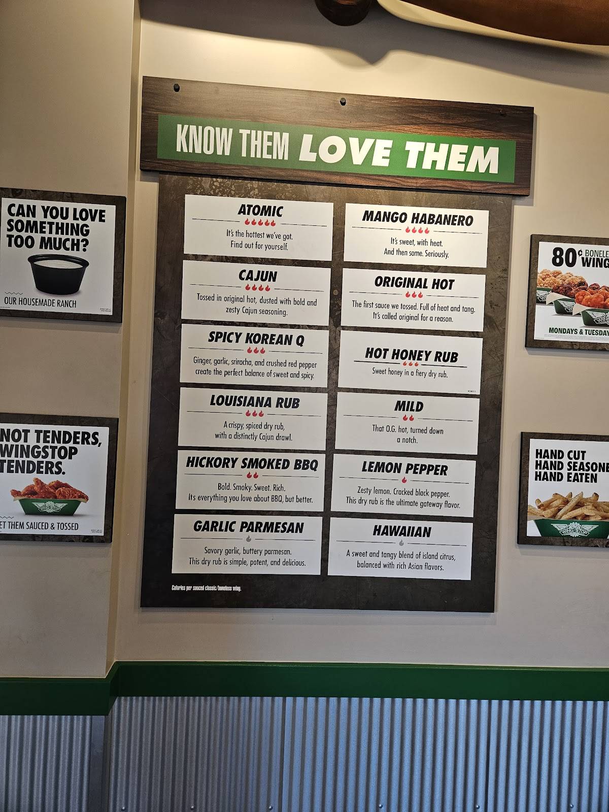 Wingstop меню
