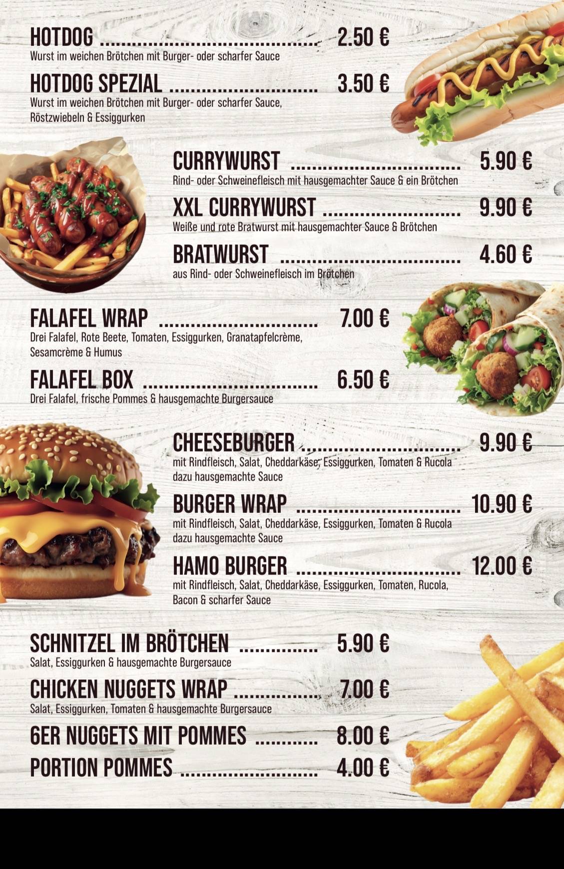 Snack Imbiss меню