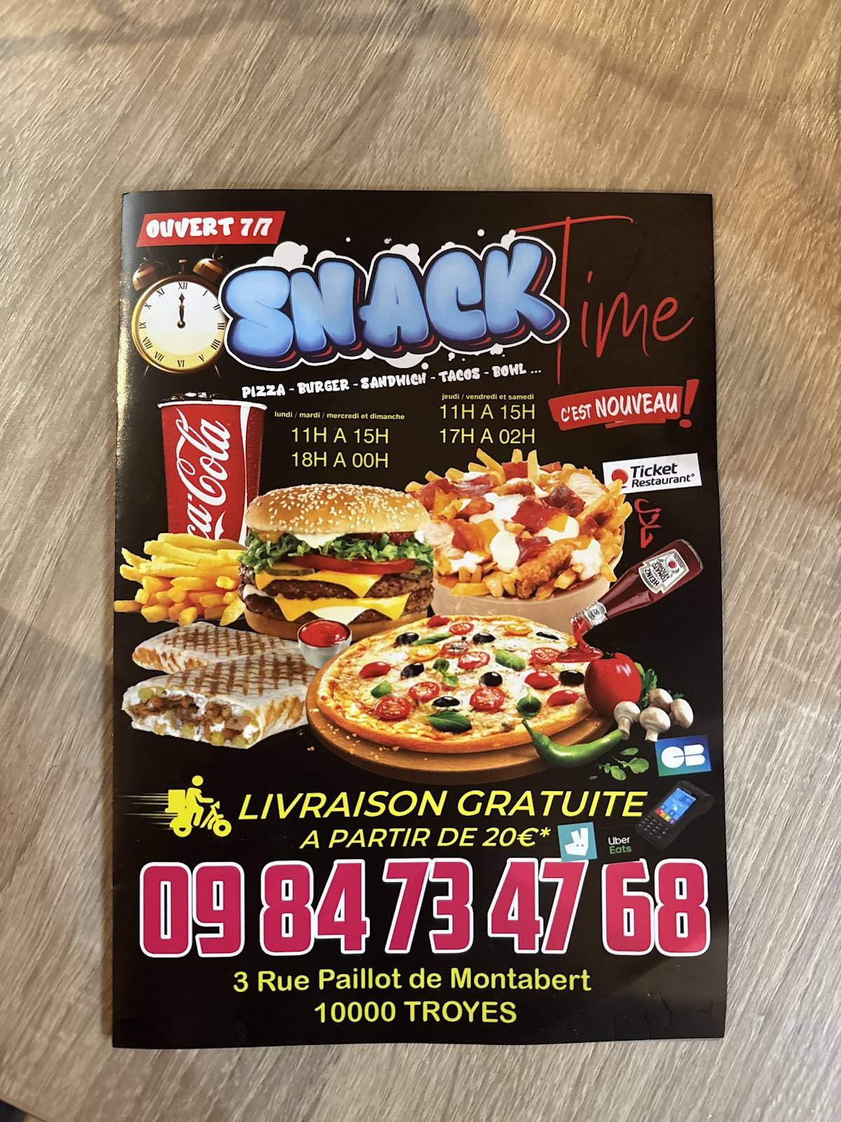 Snack Time меню