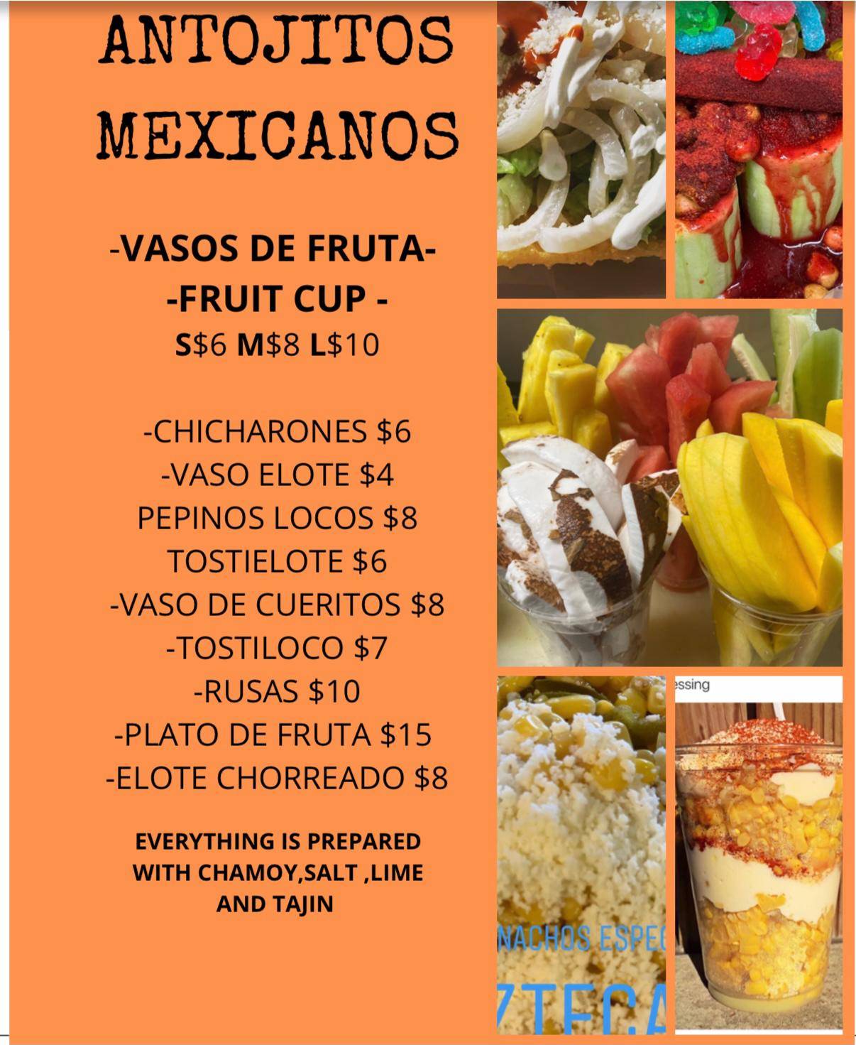 Aztecas меню
