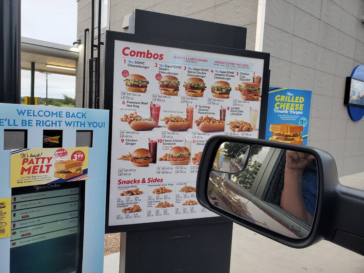 Sonic Drive-In меню