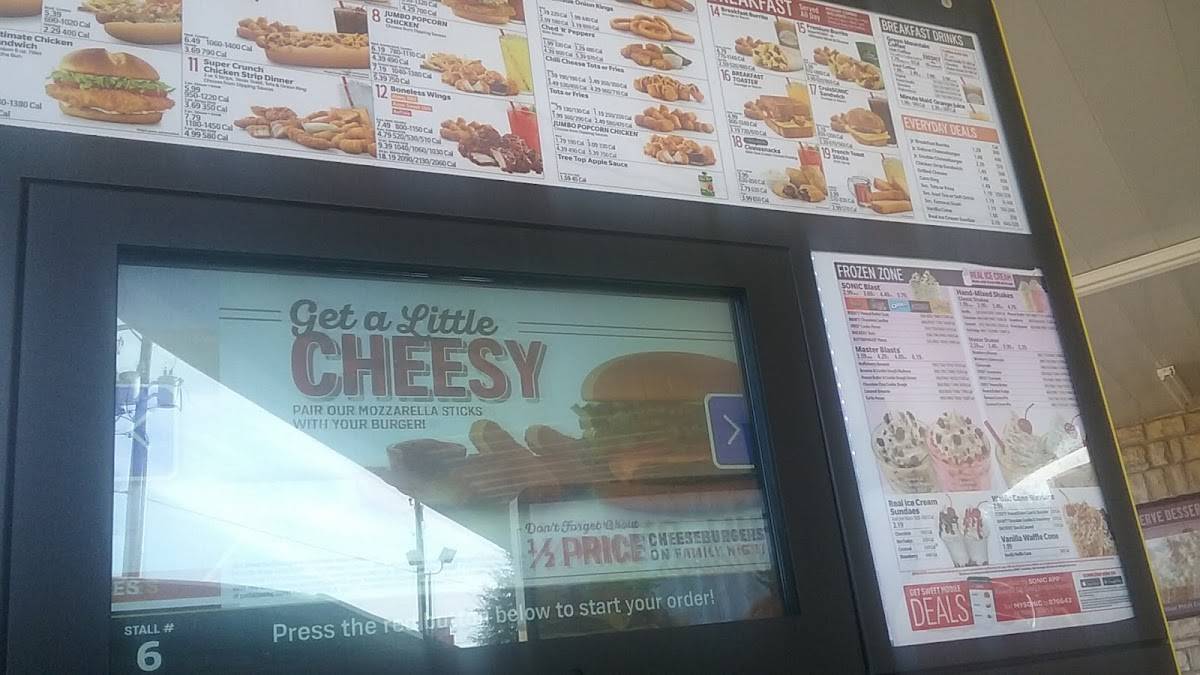 Sonic Drive-In меню