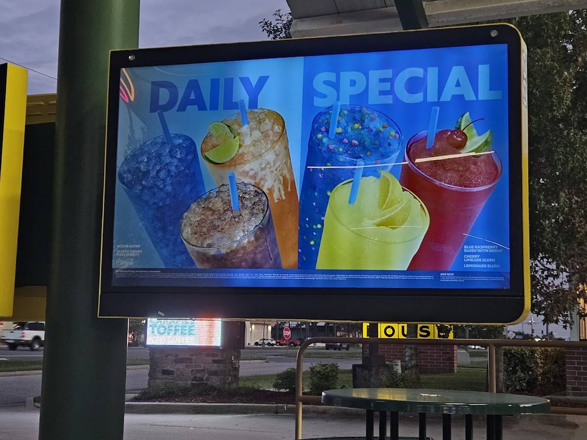Sonic Drive-In меню