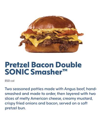 Sonic Drive-In меню