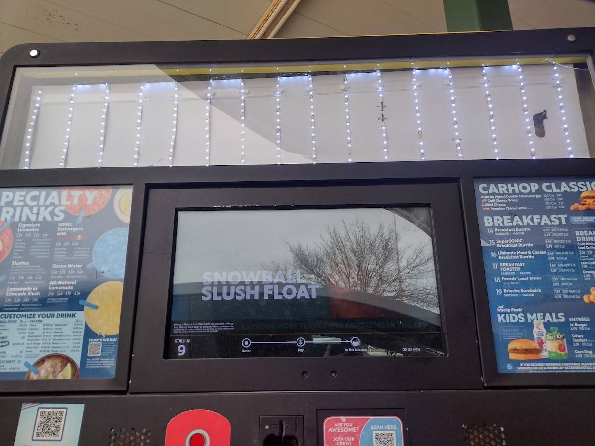 Sonic Drive-In меню