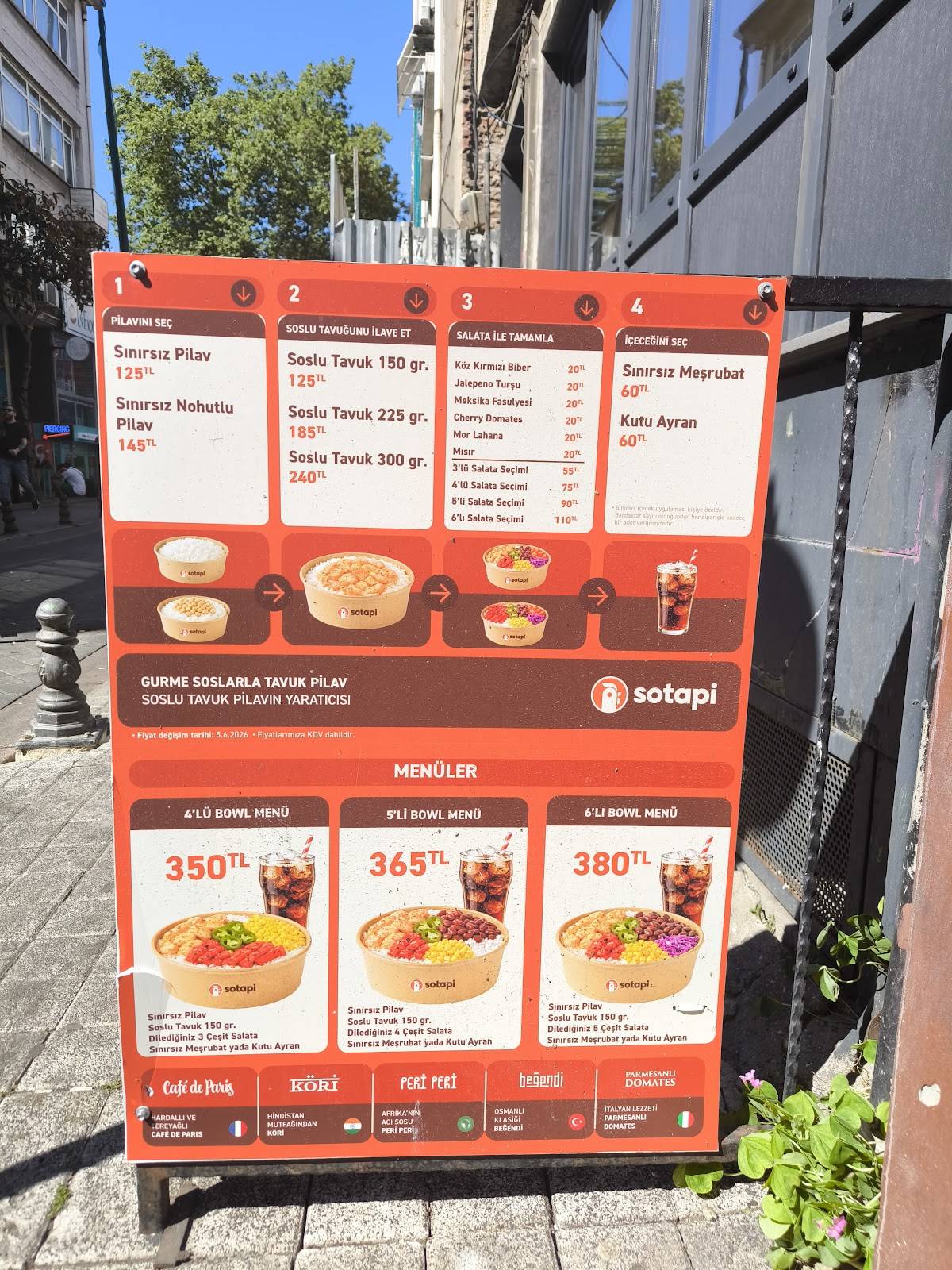 Sotapi Kadıköy Soslu Tavuk Pilav меню