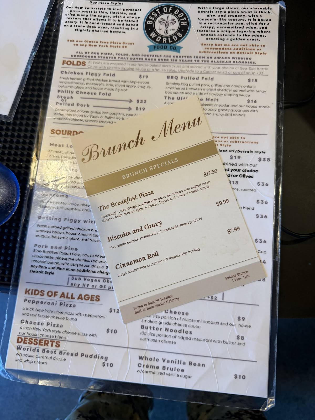 Sound2Summit Taproom and Pizzeria меню