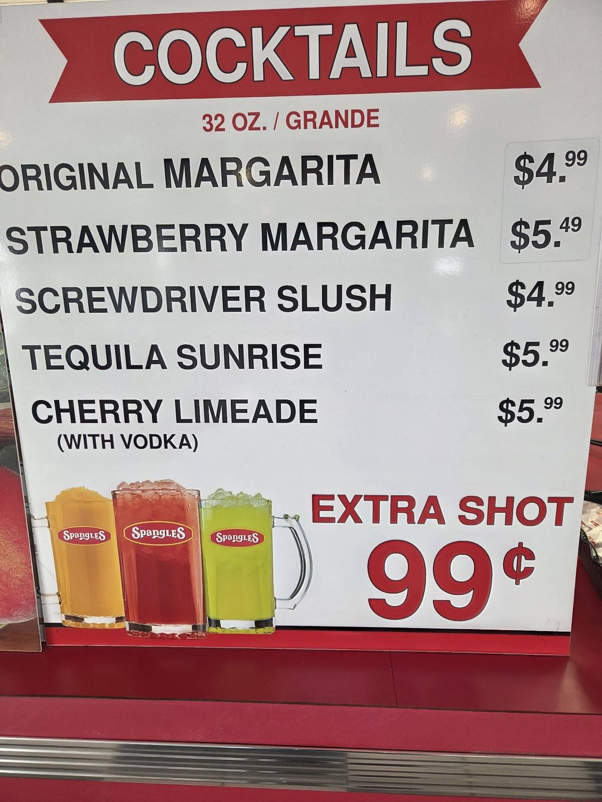 Spangles меню