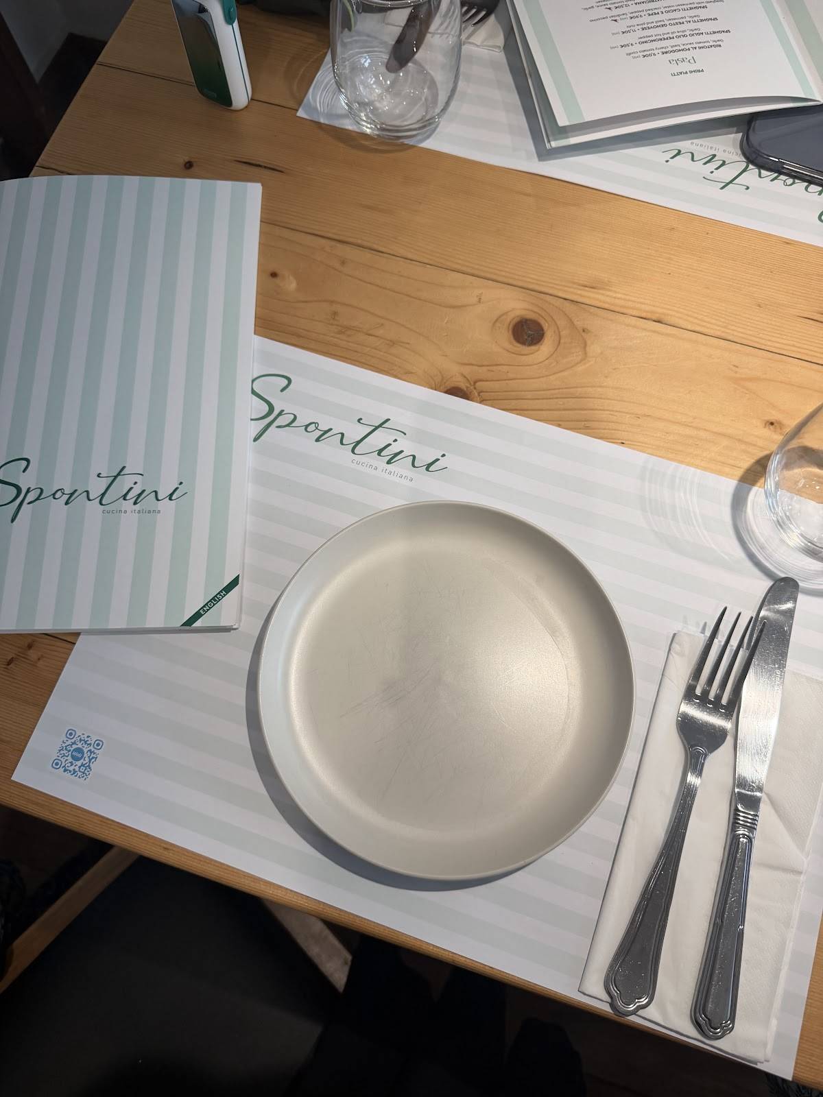 Spontini меню