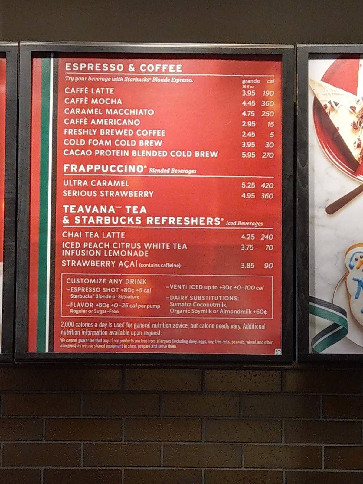 Starbucks Coffee Company меню
