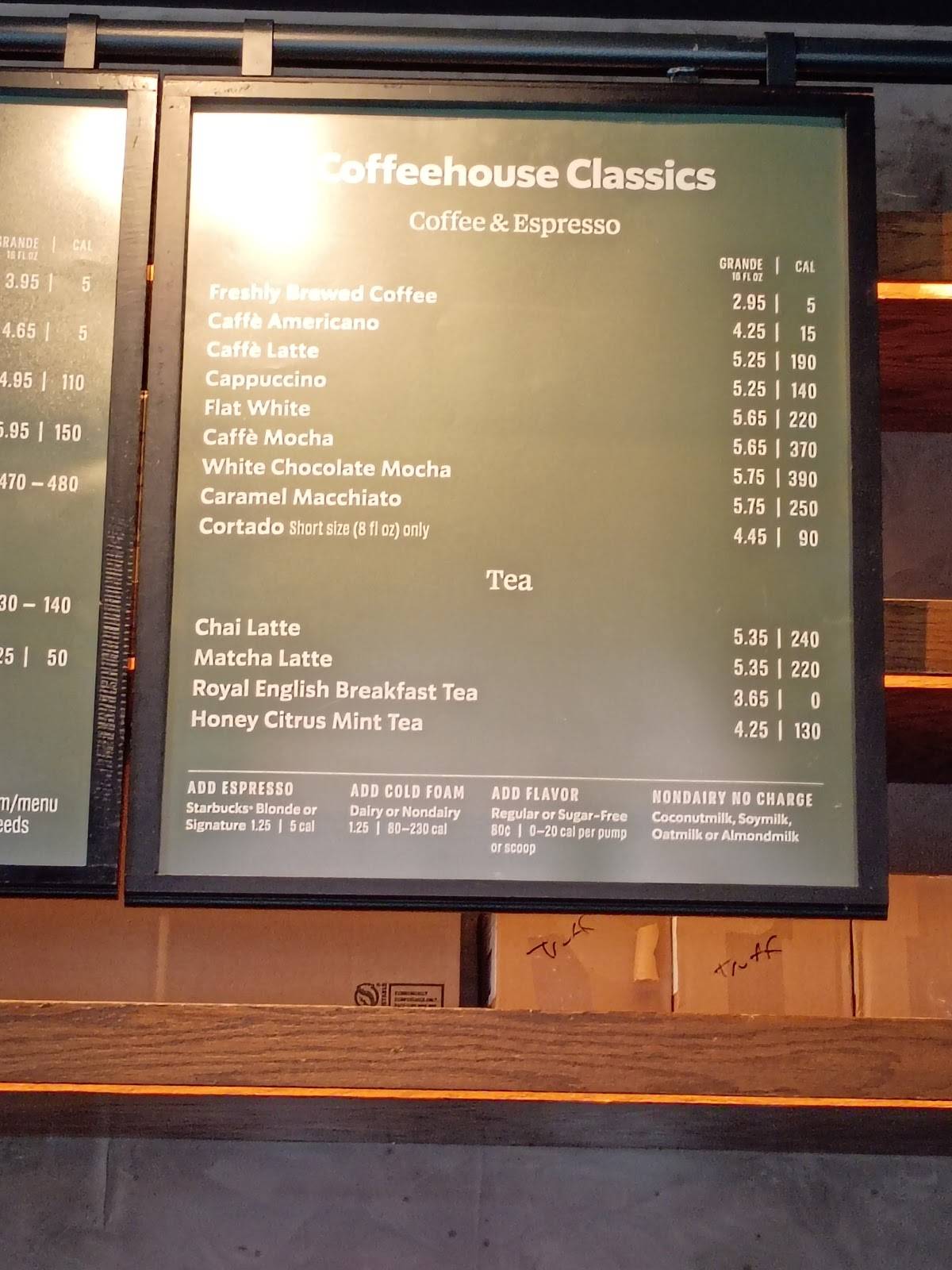 Starbucks Coffee Company меню