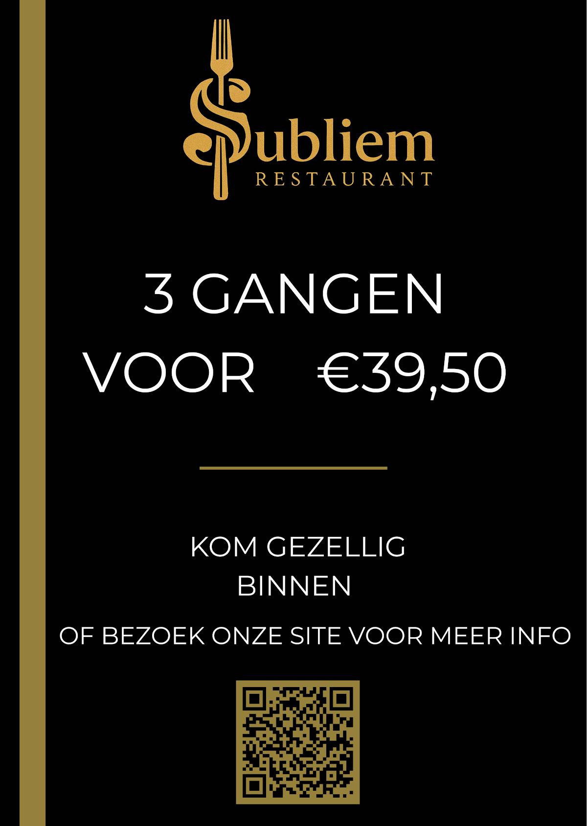 Subliem Restaurant - Haarlem меню