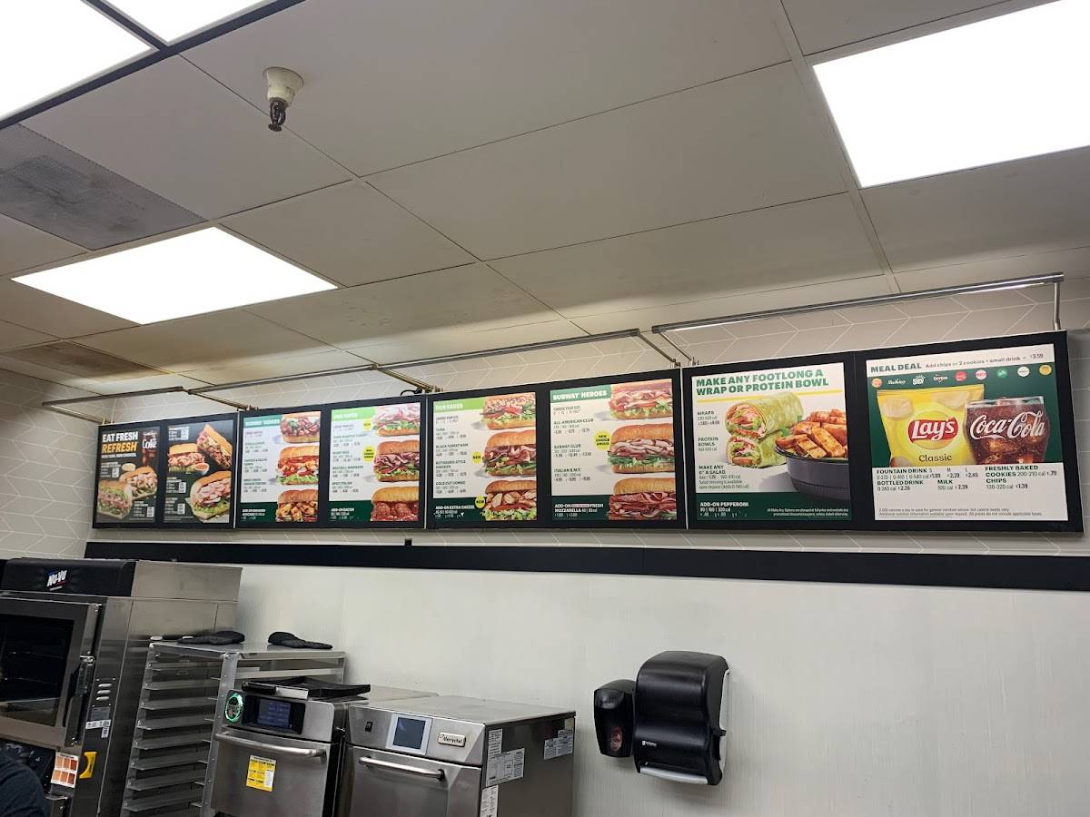 Subway меню