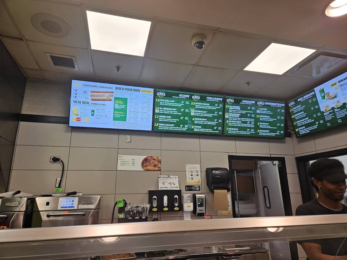 Subway меню