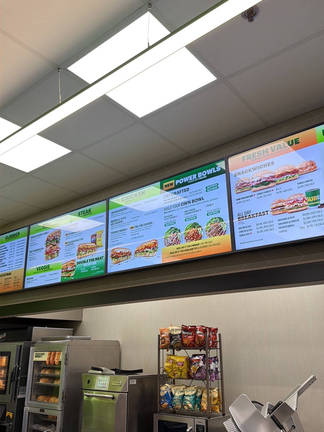 Subway меню