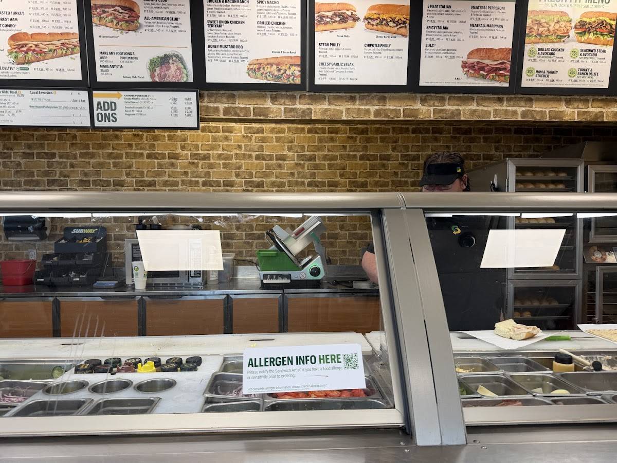 Subway меню
