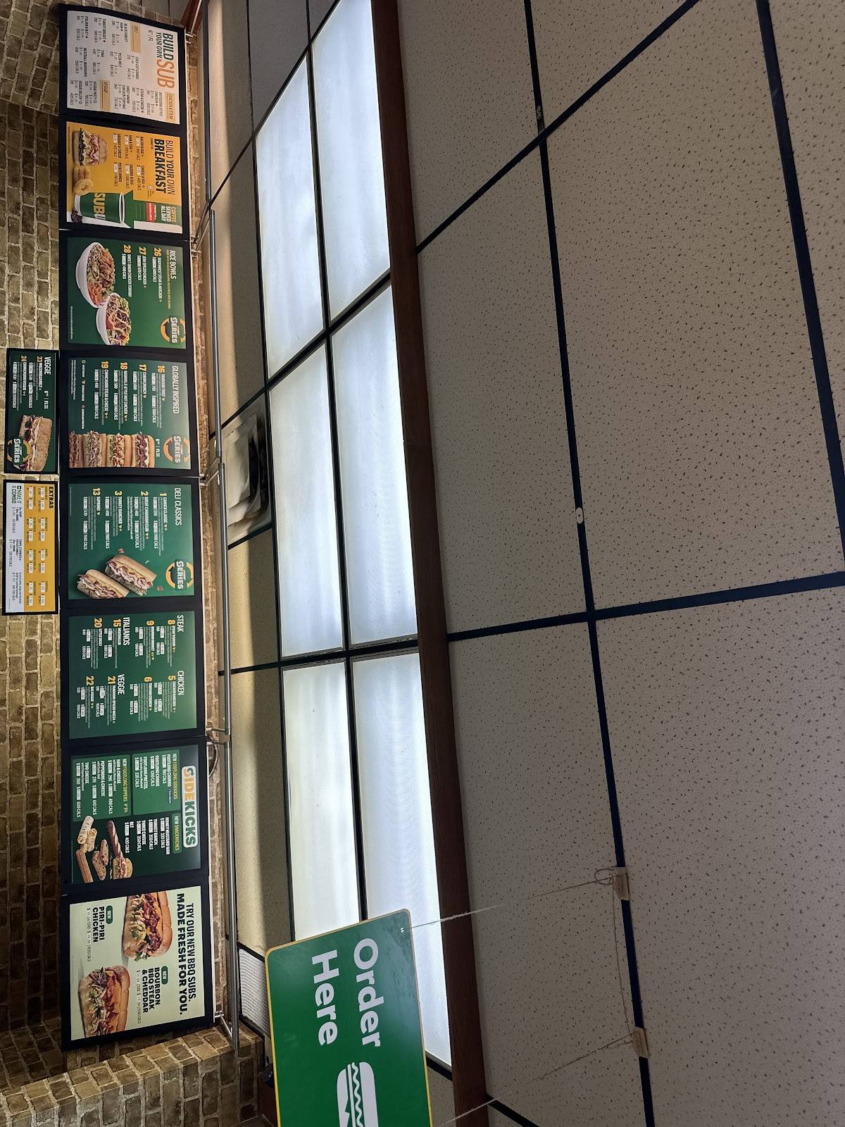 Subway меню