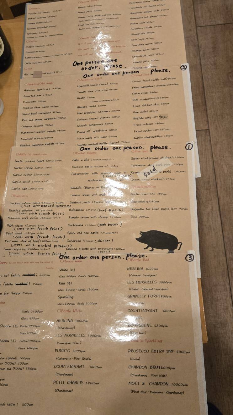 Sumida Cafe меню
