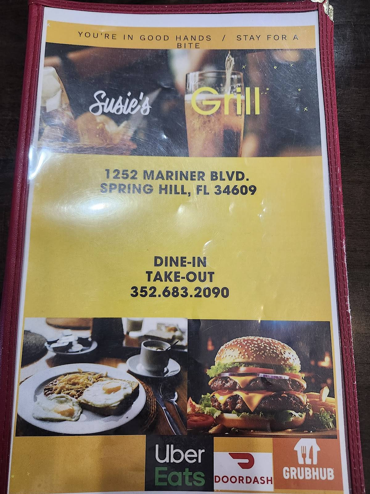 Susie's Grill меню