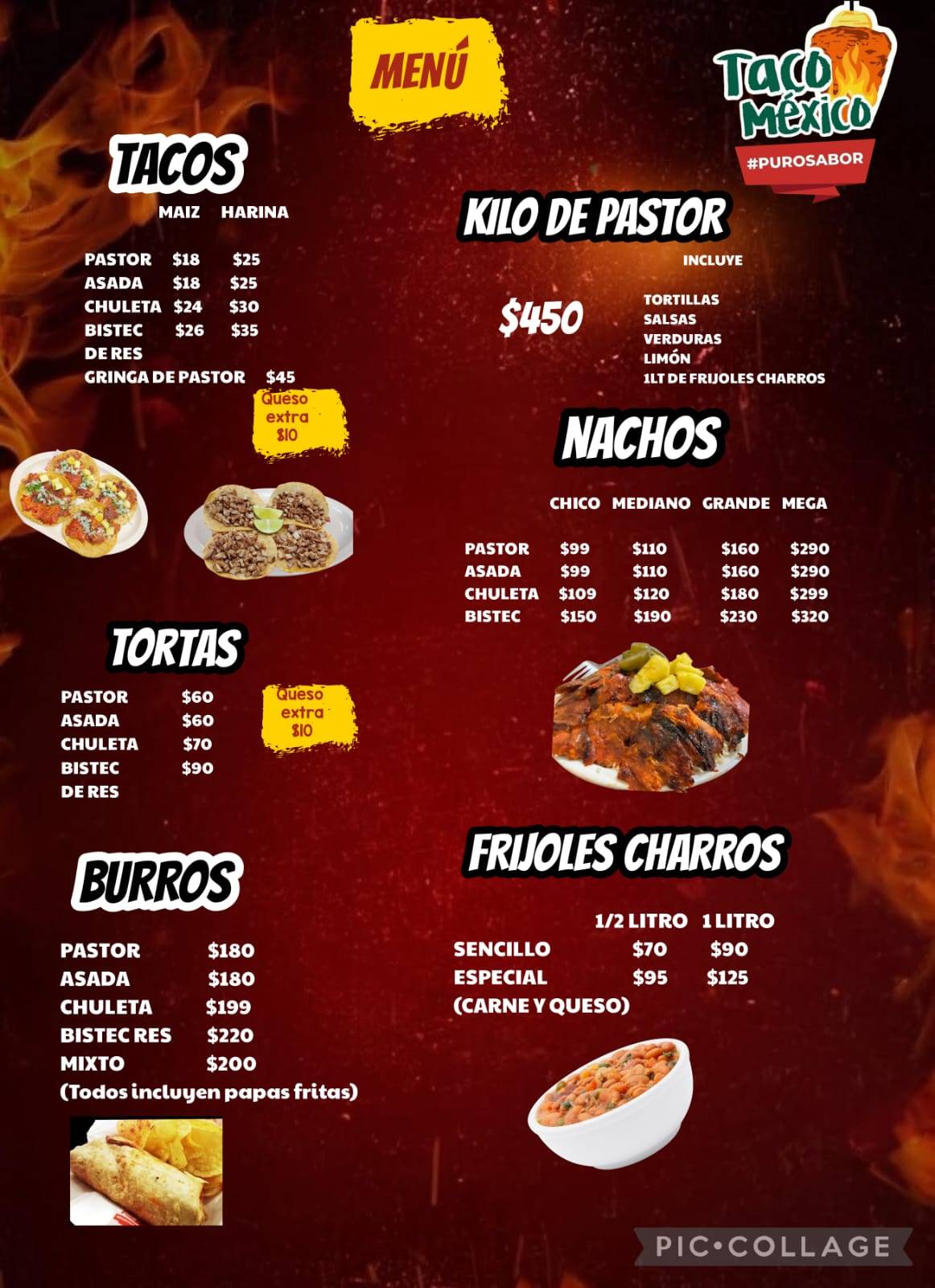 TACO MEXICO меню