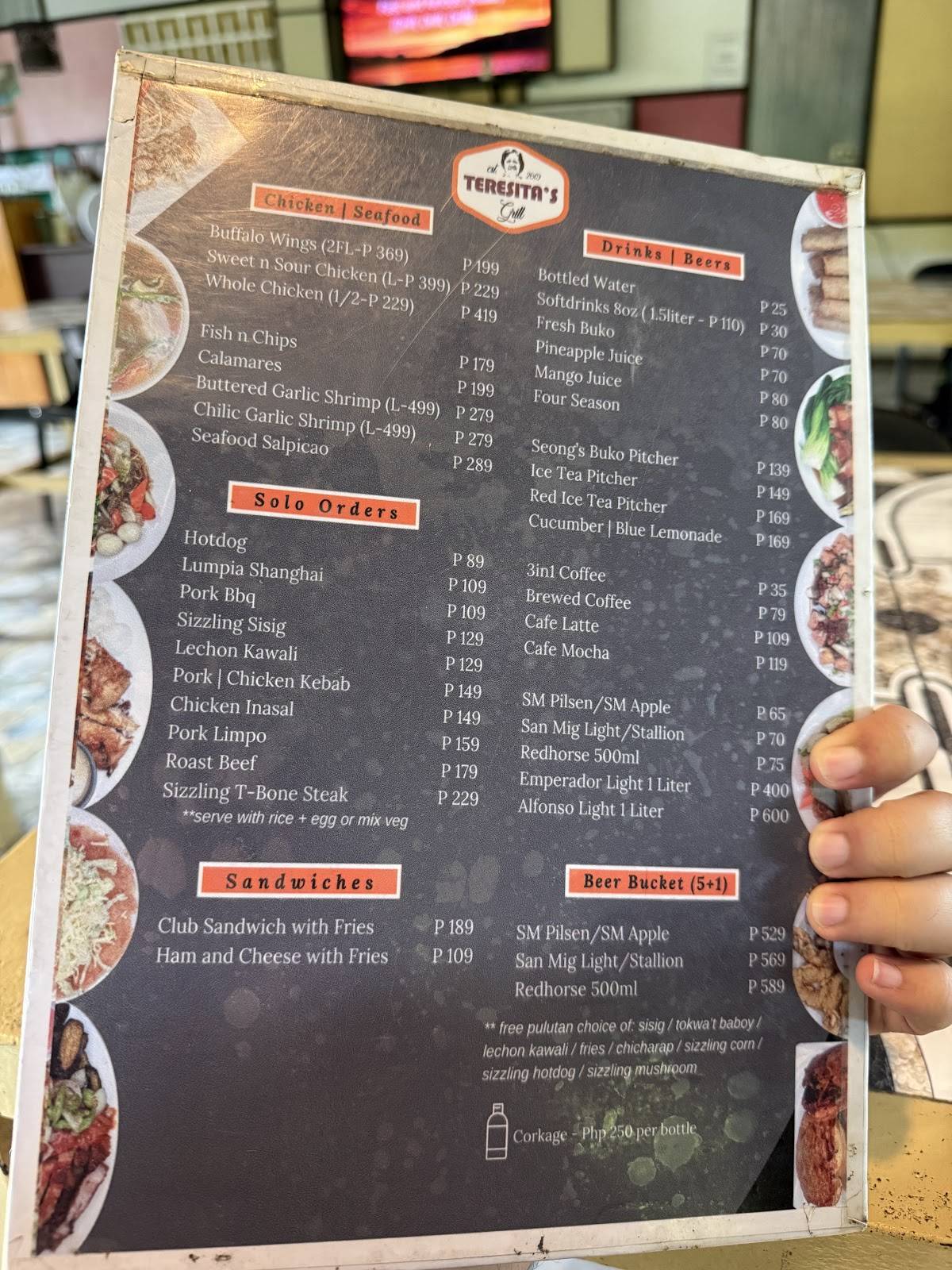 TERESITAS GRILL меню