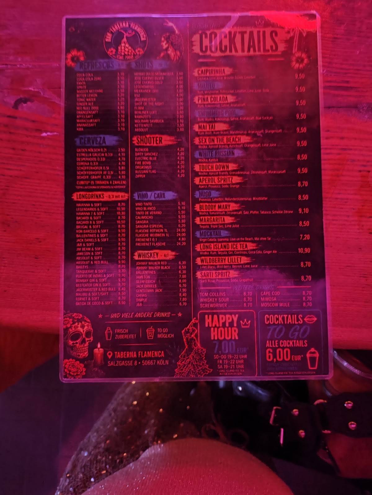 Taberna Flamenca меню