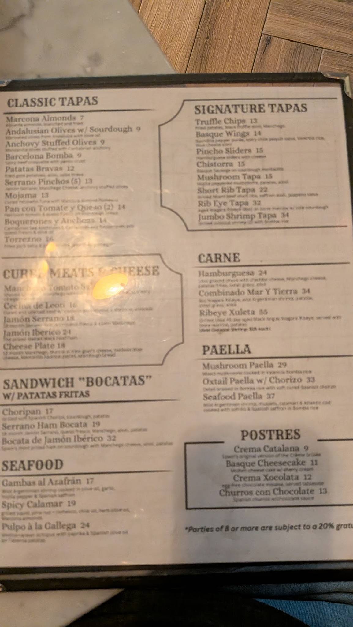 Taberna Social меню