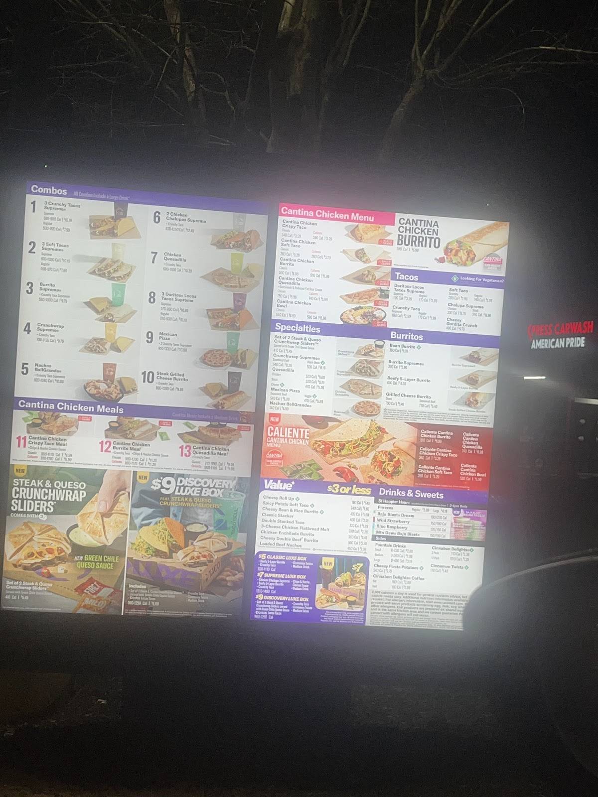 Taco Bell меню